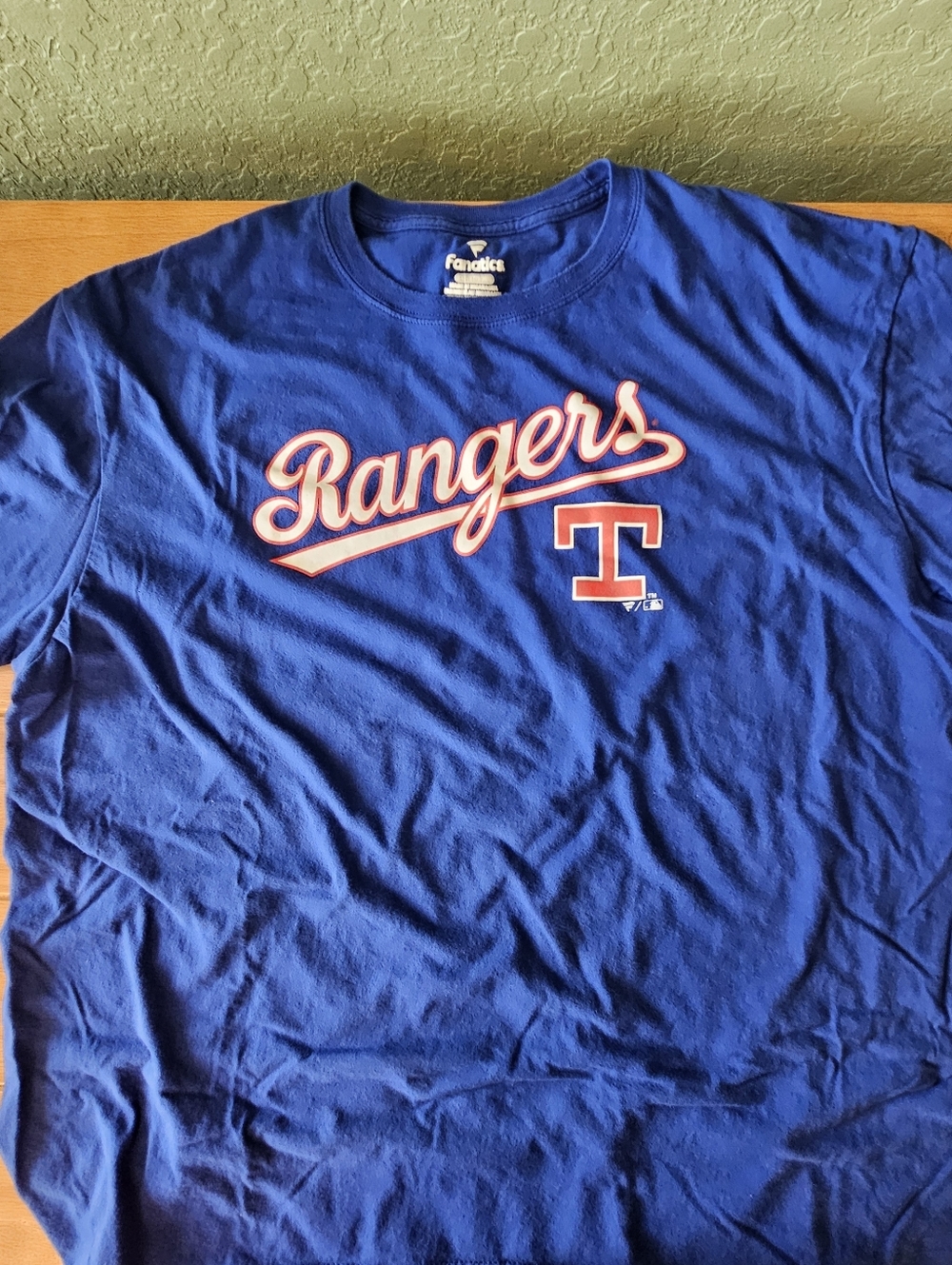 Mens Blue Texas Rangers Baseball T Shirt Size XXL